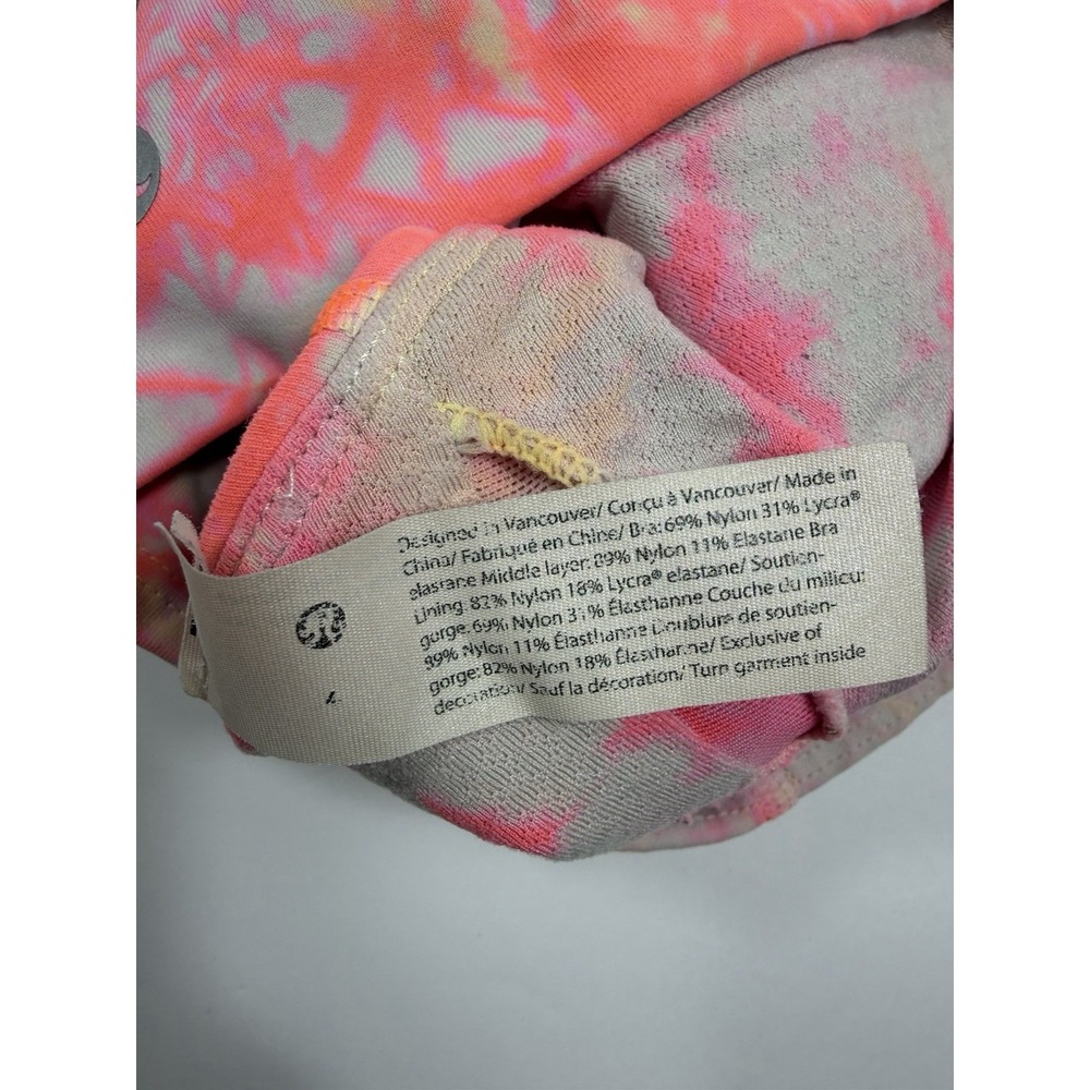 Lululemon Energy Bra High Neck Long Line Shibori Size 4 Sports Bra Athletic - Picture 5 of 6